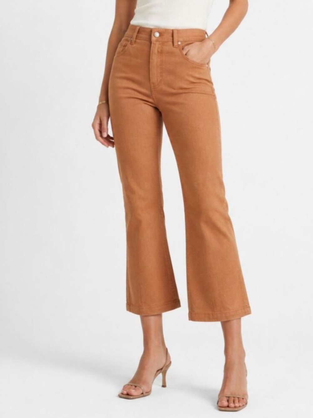 Cinq à Sept Shannon Cropped Flare Pants - Chestnut Brown 12